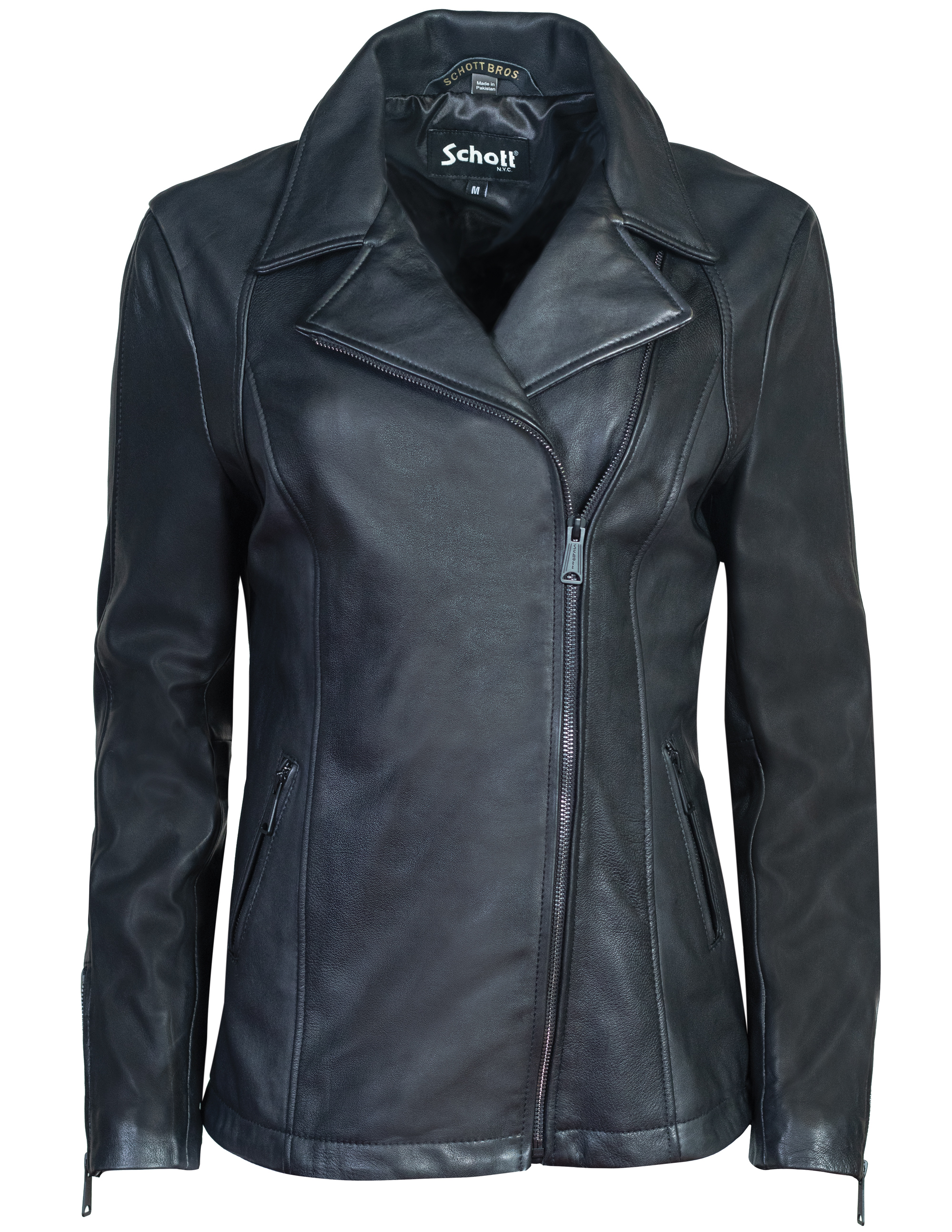 Schott N.Y.C. 2909W Long Lambskin Moto Jacket